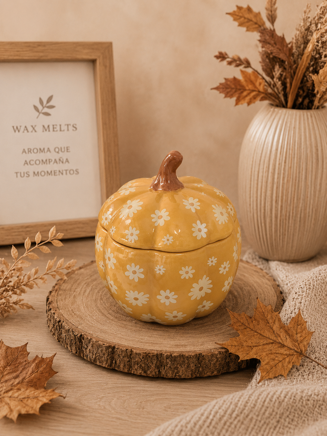 Quemador calabaza flores