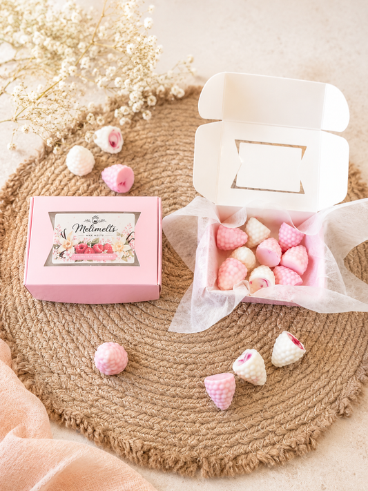 Wax melts frambuesa y vainilla